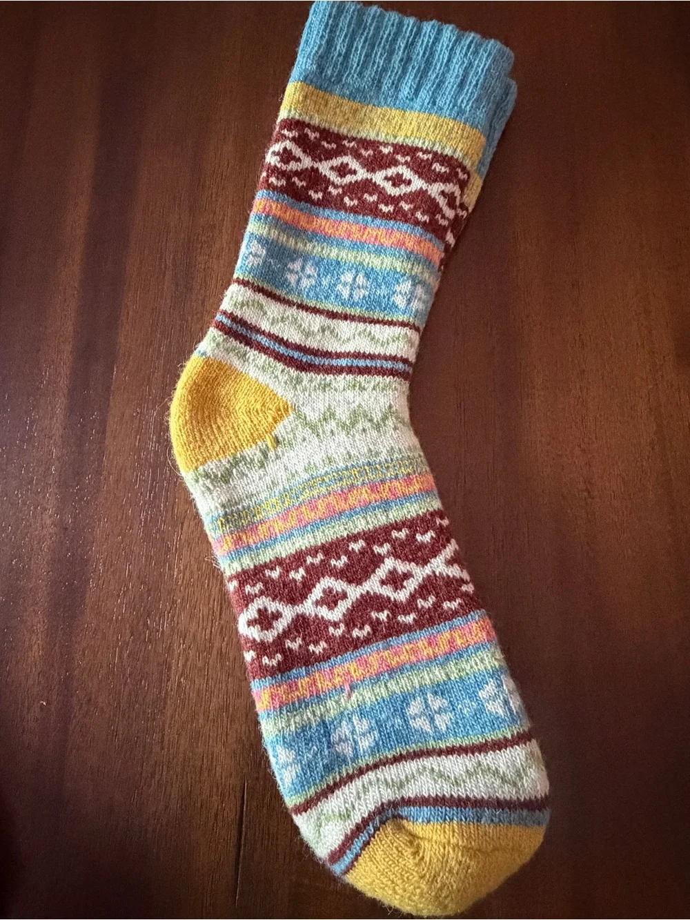 “🌲 Bundle of 3 Vibrant Nordic Fair Isle Crew Socks 🌲